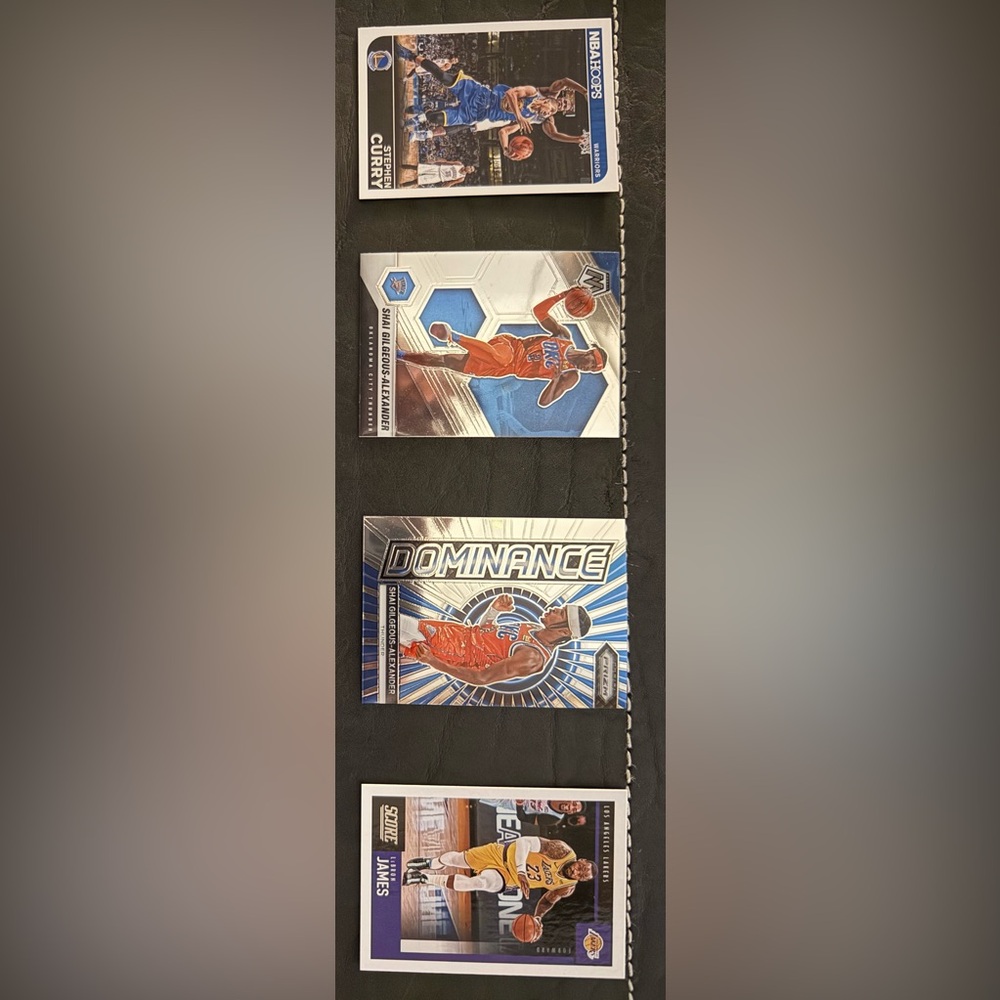 LeBron/Curry/SGA : All 4 Basketball Collectible Trading Cards